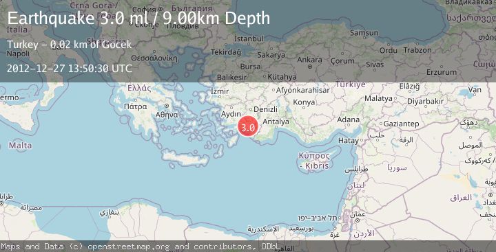 Map of DODECANESE ISLANDS, GREECE