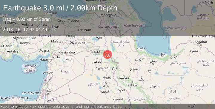 Map of IRAN-IRAQ BORDER REGION