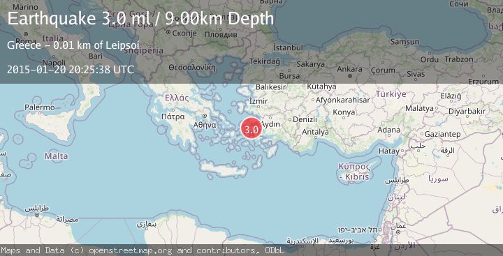 Map of DODECANESE ISLANDS, GREECE
