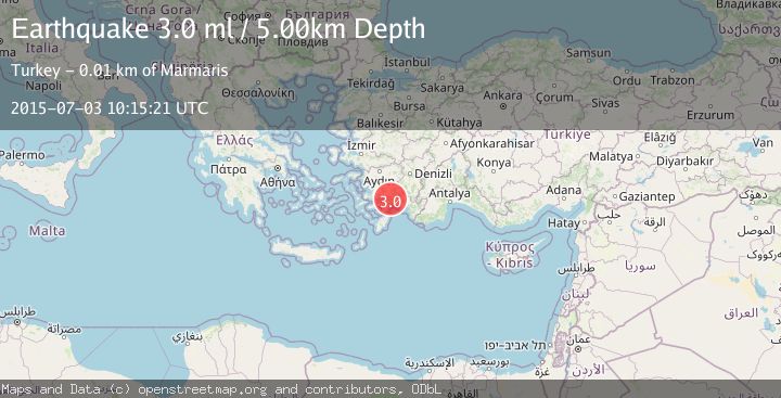 Map of DODECANESE IS.-TURKEY BORDER REG