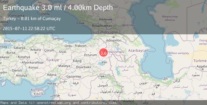 Map of EASTERN TURKEY