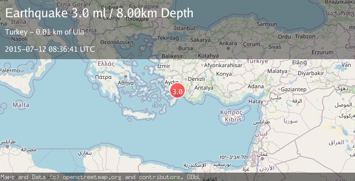 Map of DODECANESE IS.-TURKEY BORDER REG