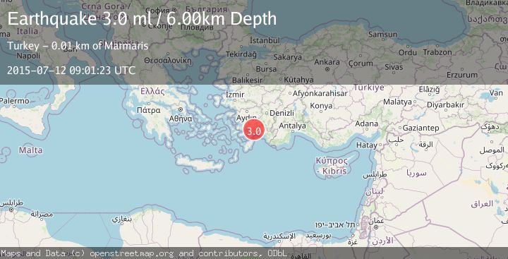Map of DODECANESE IS.-TURKEY BORDER REG