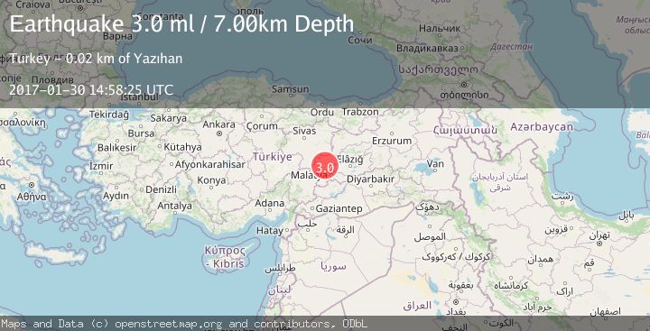 Map of EASTERN TURKEY