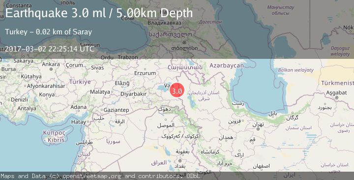 Map of TURKEY-IRAN BORDER REGION