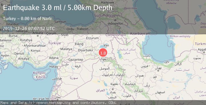 Map of TURKEY-SYRIA-IRAQ BORDER REGION