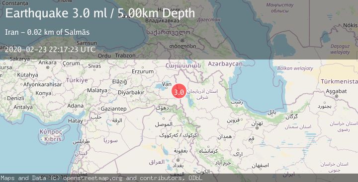 Map of TURKEY-IRAN BORDER REGION