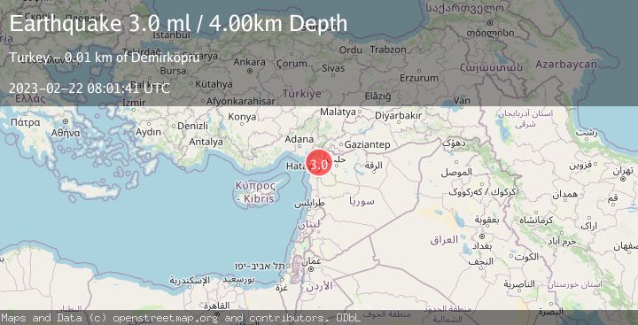 Map of TURKEY-SYRIA BORDER REGION