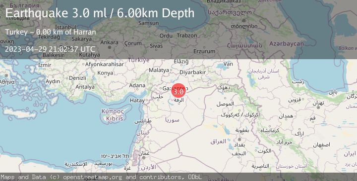 Map of TURKEY-SYRIA BORDER REGION