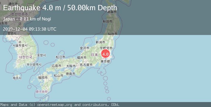 Map of EASTERN HONSHU, JAPAN