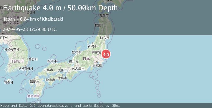 Map of NEAR EAST COAST OF HONSHU, JAPAN