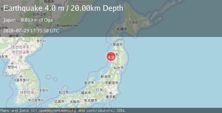 Map of NEAR WEST COAST OF HONSHU, JAPAN