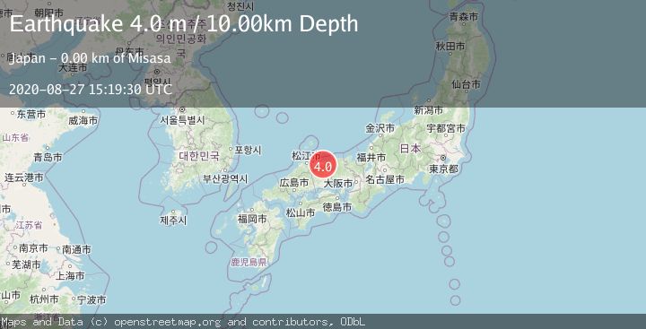 Map of WESTERN HONSHU, JAPAN