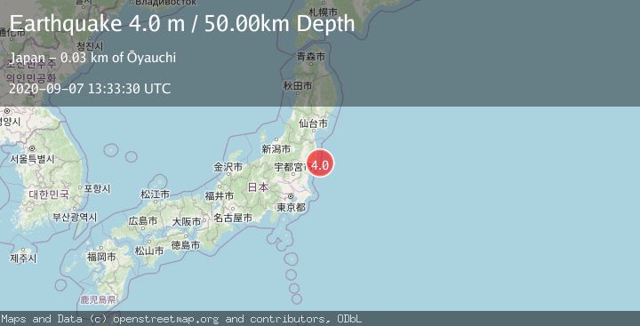 Map of NEAR EAST COAST OF HONSHU, JAPAN
