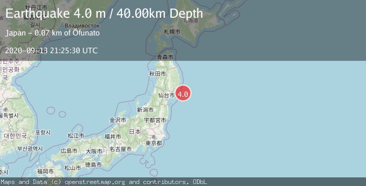 Map of NEAR EAST COAST OF HONSHU, JAPAN