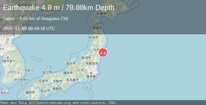 Map of NEAR EAST COAST OF HONSHU, JAPAN