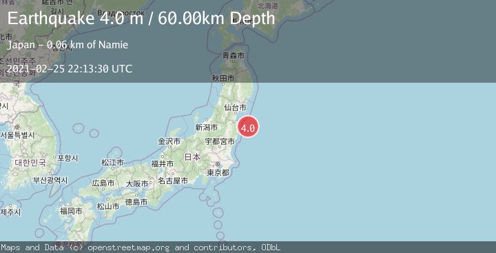 Map of NEAR EAST COAST OF HONSHU, JAPAN