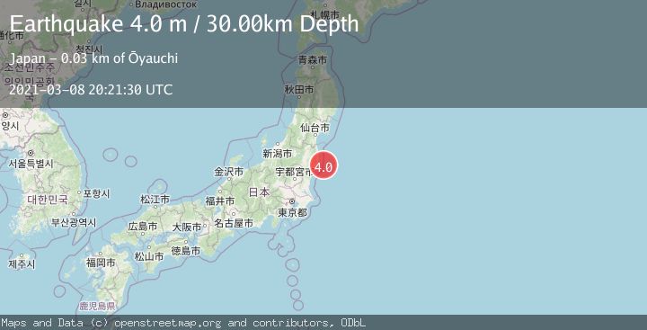 Map of NEAR EAST COAST OF HONSHU, JAPAN
