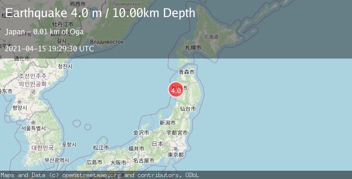 Map of NEAR WEST COAST OF HONSHU, JAPAN