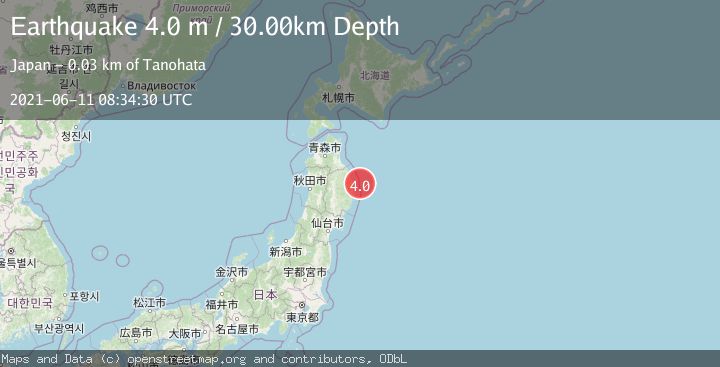 Map of NEAR EAST COAST OF HONSHU, JAPAN
