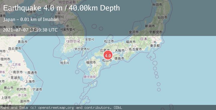 Map of WESTERN HONSHU, JAPAN