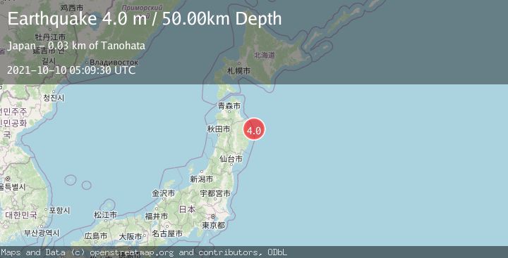 Map of NEAR EAST COAST OF HONSHU, JAPAN