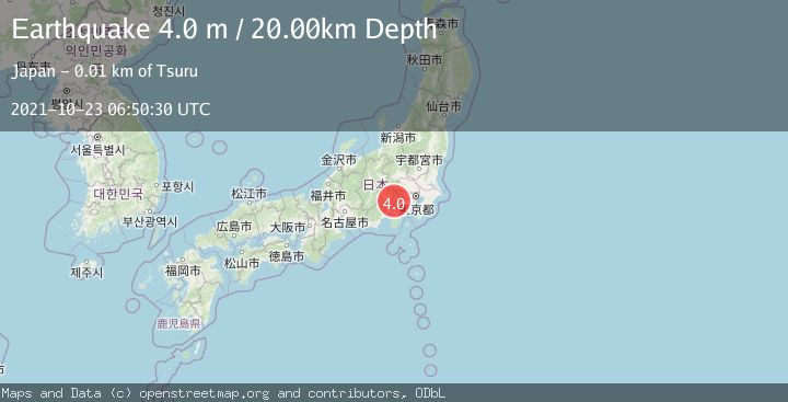 Map of EASTERN HONSHU, JAPAN
