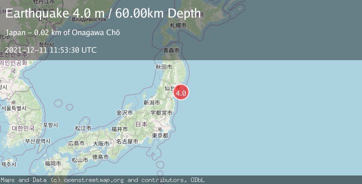 Map of NEAR EAST COAST OF HONSHU, JAPAN