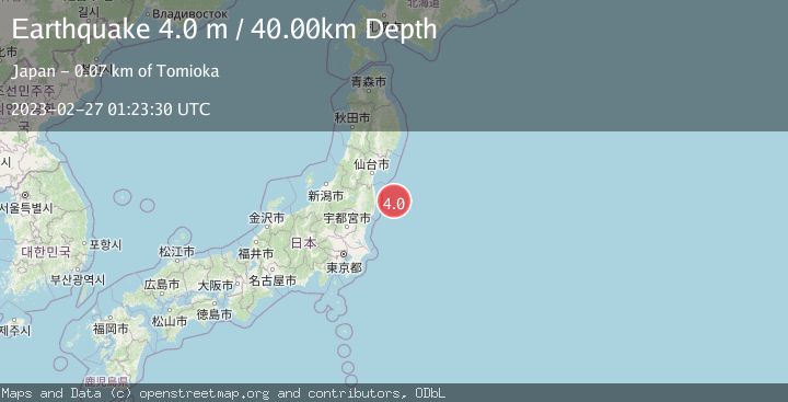 Map of NEAR EAST COAST OF HONSHU, JAPAN