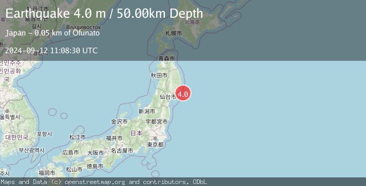 Map of NEAR EAST COAST OF HONSHU, JAPAN