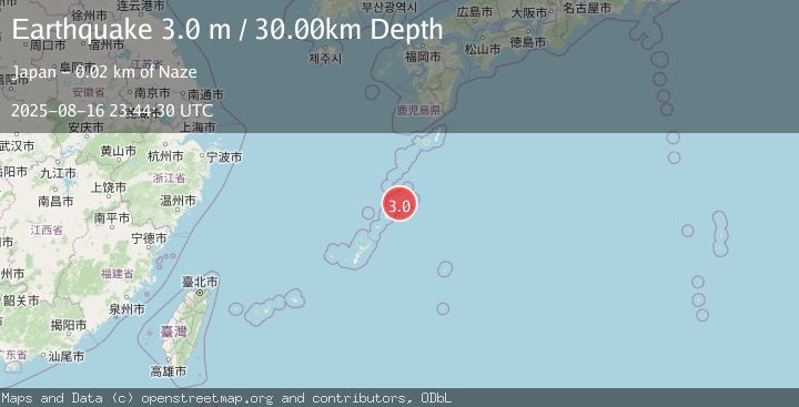 Map of RYUKYU ISLANDS, JAPAN