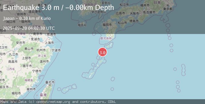 Map of RYUKYU ISLANDS, JAPAN