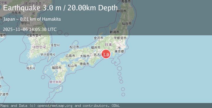 Map of NEAR S. COAST OF HONSHU, JAPAN