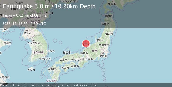 Map of NEAR WEST COAST OF HONSHU, JAPAN