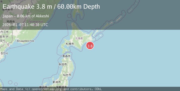 Map of HOKKAIDO, JAPAN REGION