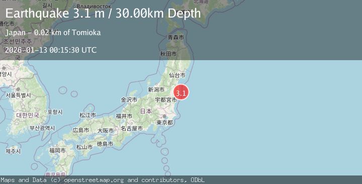Map of NEAR EAST COAST OF HONSHU, JAPAN