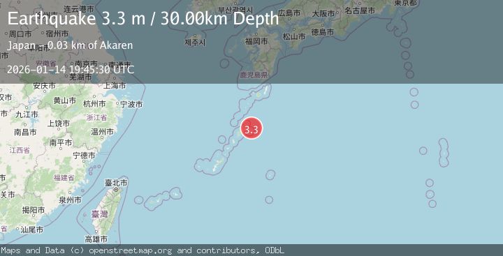 Map of RYUKYU ISLANDS, JAPAN