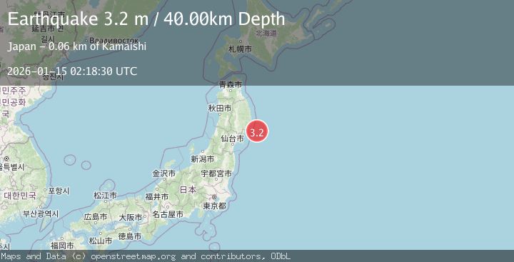 Map of NEAR EAST COAST OF HONSHU, JAPAN