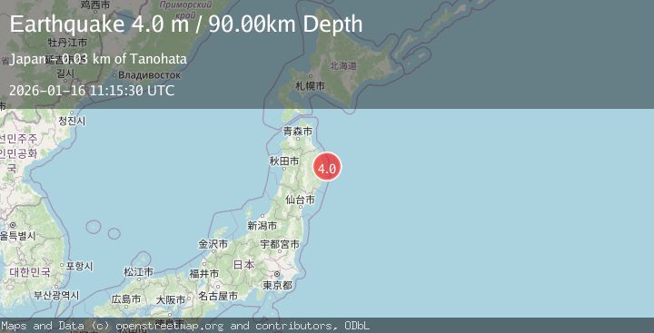 Map of NEAR EAST COAST OF HONSHU, JAPAN