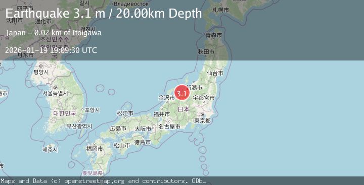 Map of NEAR WEST COAST OF HONSHU, JAPAN