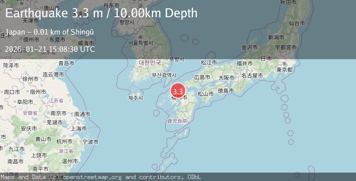 Map of KYUSHU, JAPAN