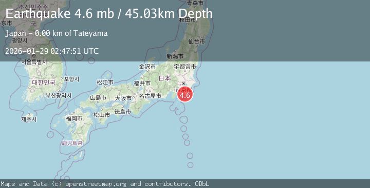 Map of NEAR EAST COAST OF HONSHU, JAPAN