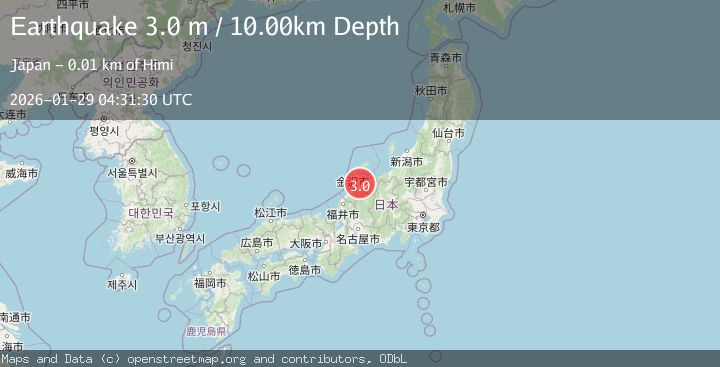 Map of EASTERN HONSHU, JAPAN