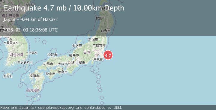 Map of NEAR EAST COAST OF HONSHU, JAPAN