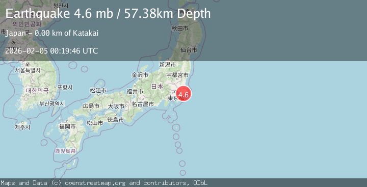 Map of NEAR EAST COAST OF HONSHU, JAPAN