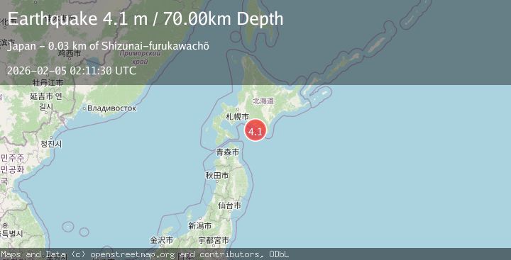Map of HOKKAIDO, JAPAN REGION