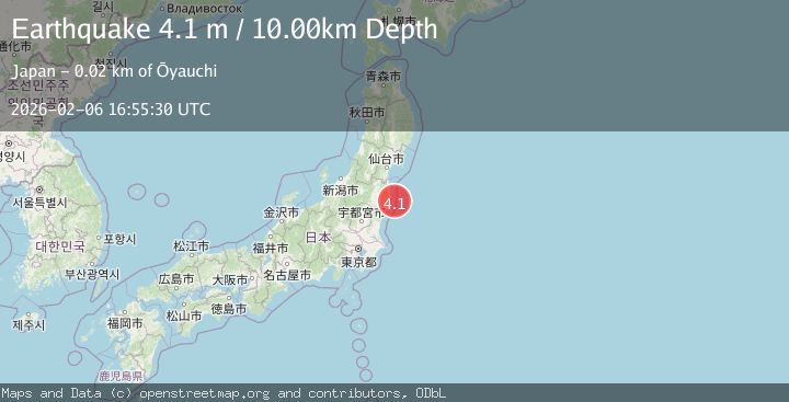 Map of NEAR EAST COAST OF HONSHU, JAPAN
