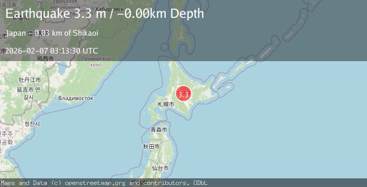 Map of HOKKAIDO, JAPAN REGION