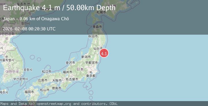 Map of NEAR EAST COAST OF HONSHU, JAPAN