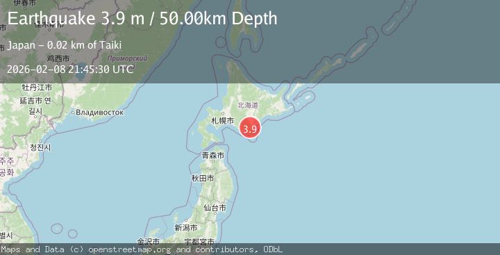 Map of HOKKAIDO, JAPAN REGION
